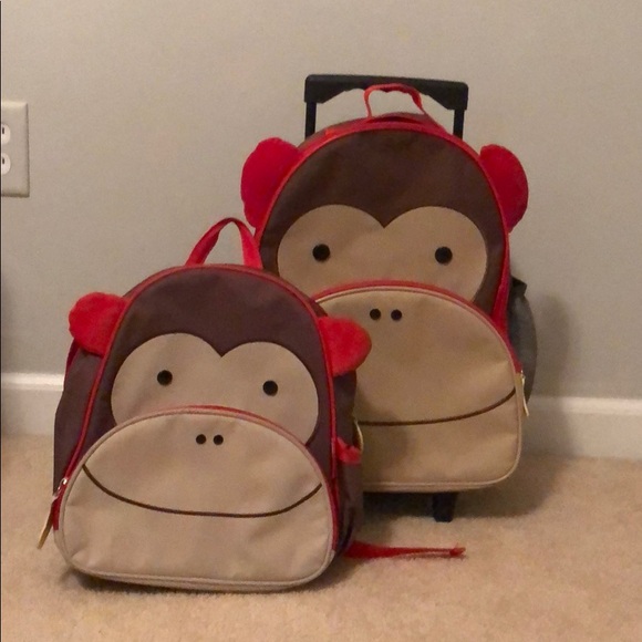 skip hop monkey suitcase
